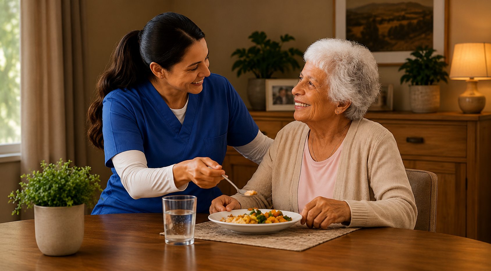 Compassionate companionship care for senior woman